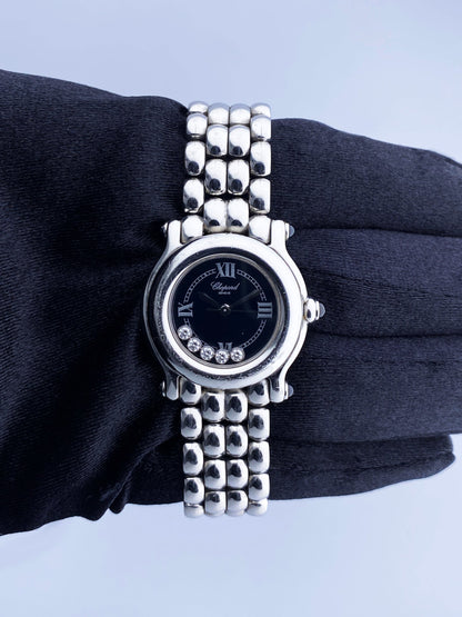 Chopard Happy Sport 27/8250-23 Black Dial Ladies Watch