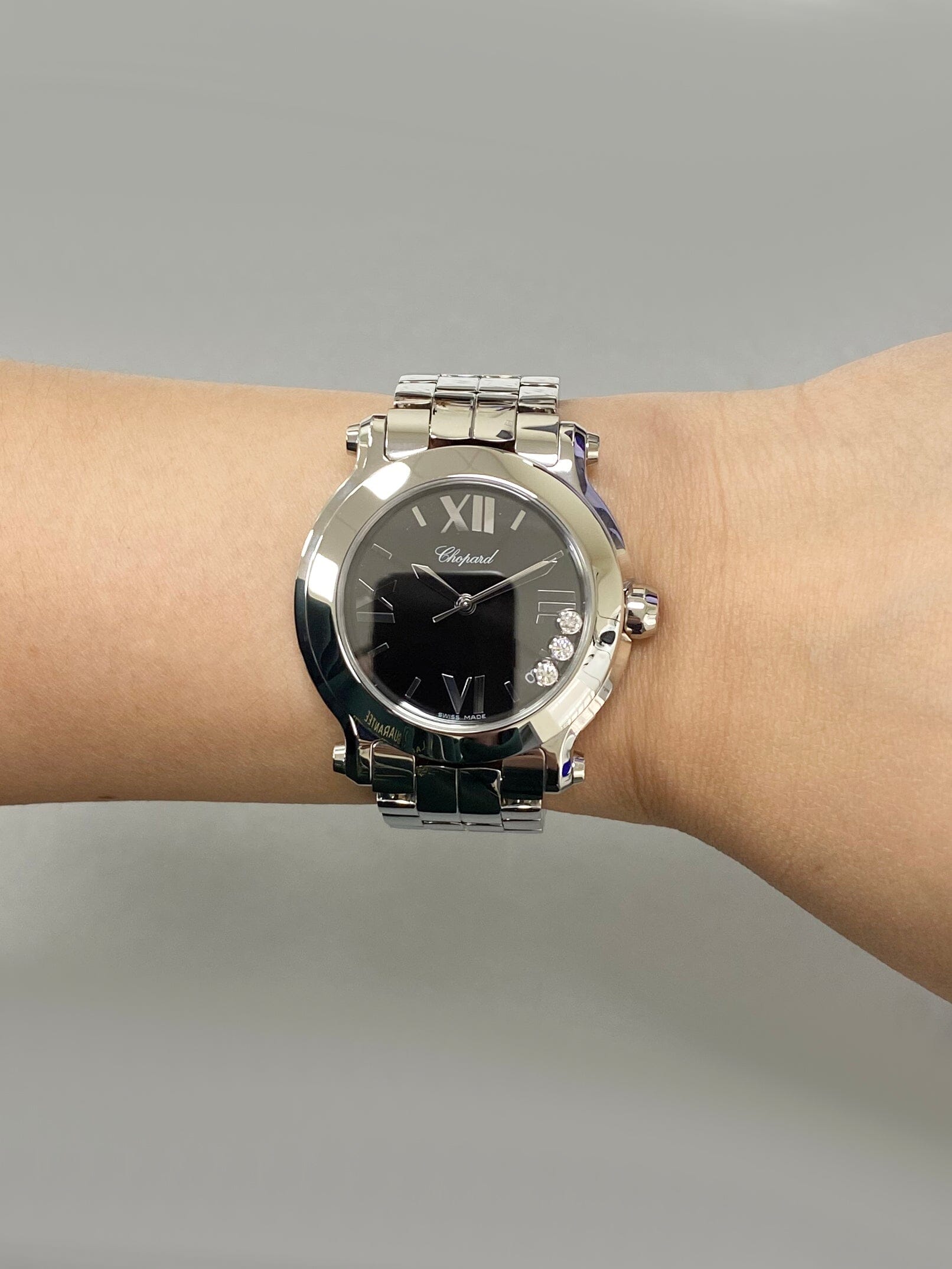 Chopard Happy Sport 278477-3014 Black Dial Ladies Watch Box Papers