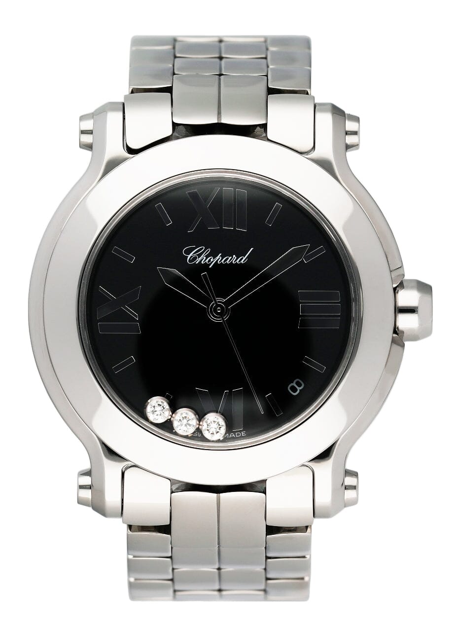Chopard Happy Sport 278477-3014 Black Dial Ladies Watch Box Papers