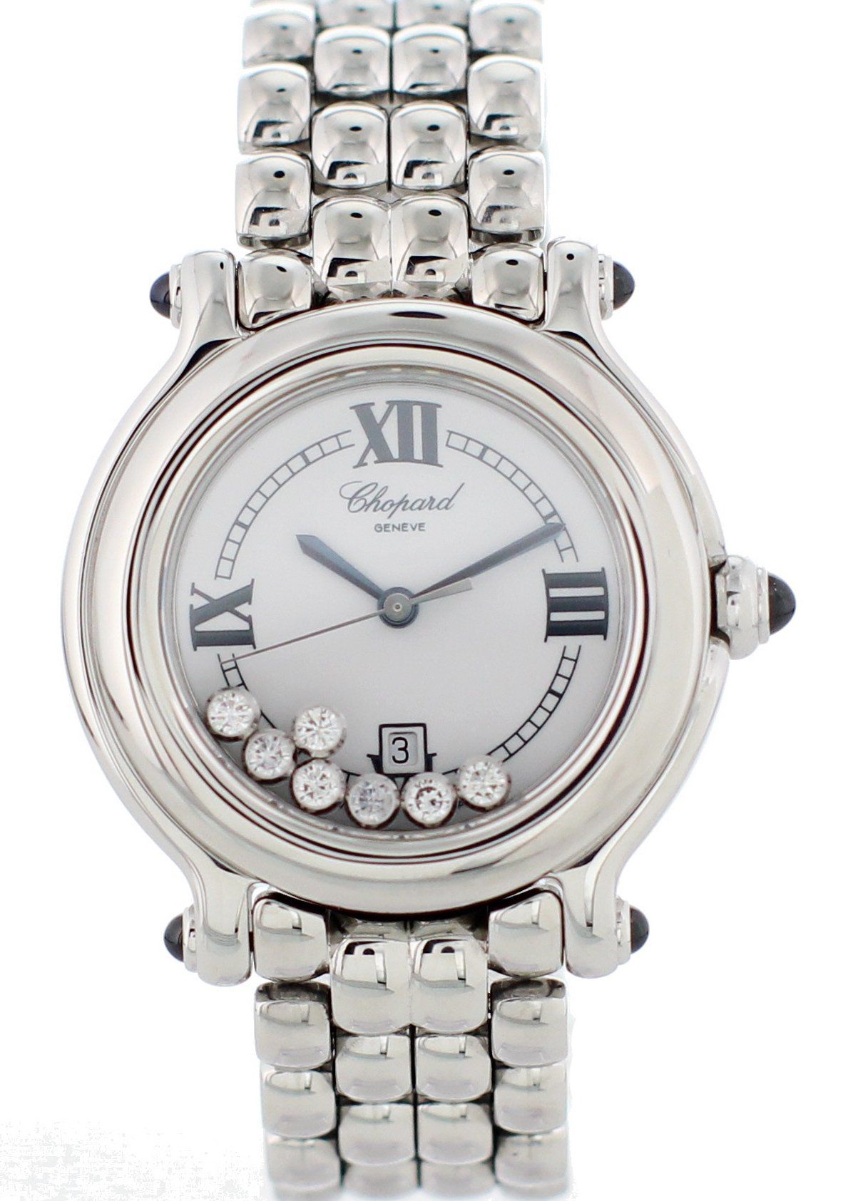 Chopard Happy Sport 8236 Stainless Steel Floating Diamonds - Wristwatch