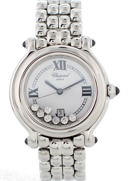 Chopard Happy Sport 8236 Stainless Steel Floating Diamonds - Wristwatch