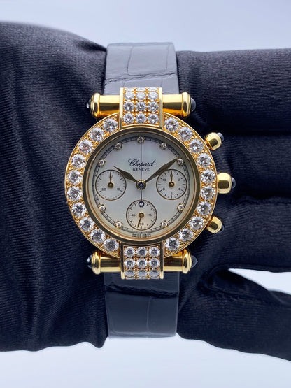 Chopard Imperiale 38/3168-23 MOP Diamond 18K Yellow Gold Ladies Watch With Box - Watches