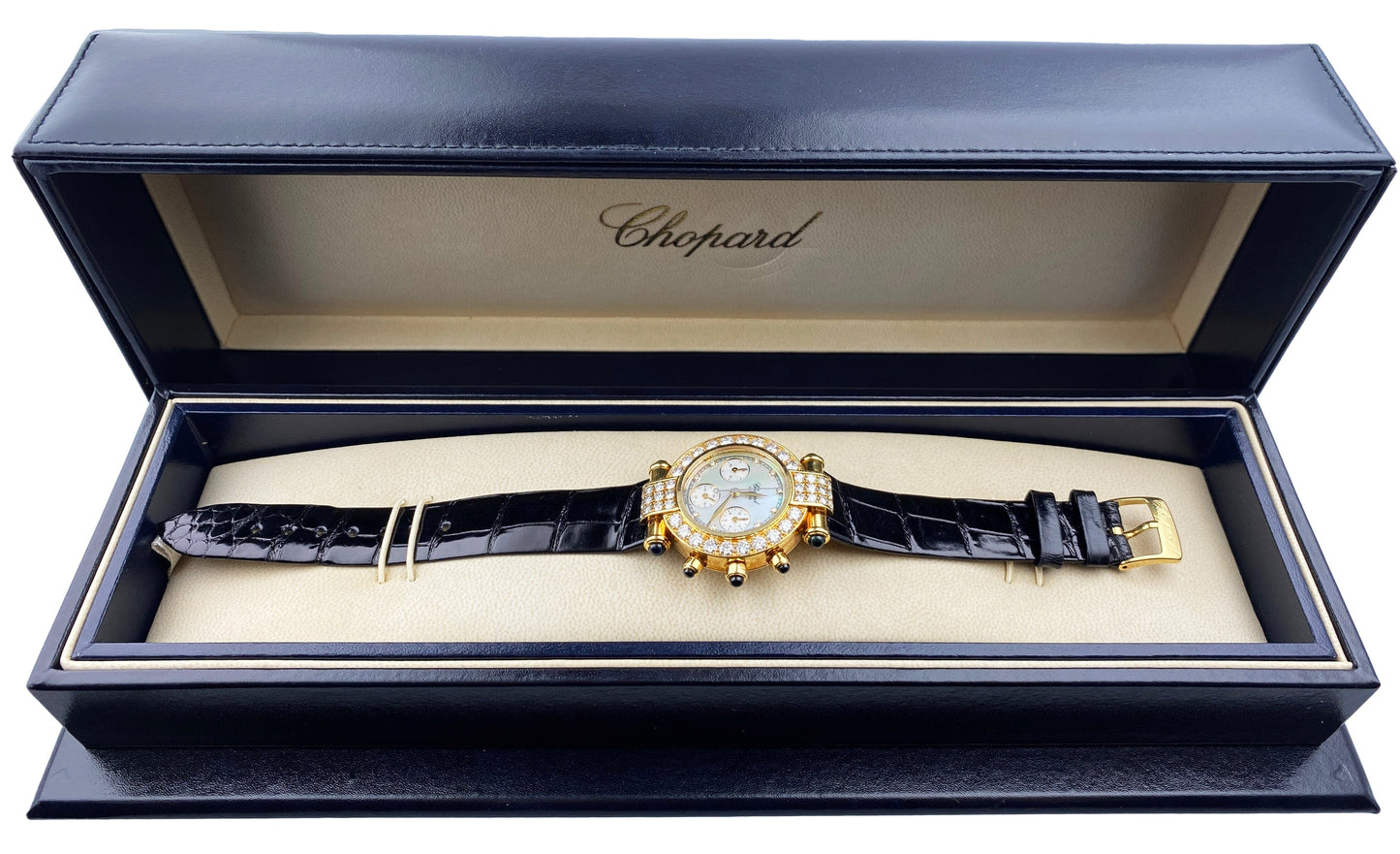 Chopard Imperiale 38/3168-23 MOP Diamond 18K Yellow Gold Ladies Watch With Box - Watches