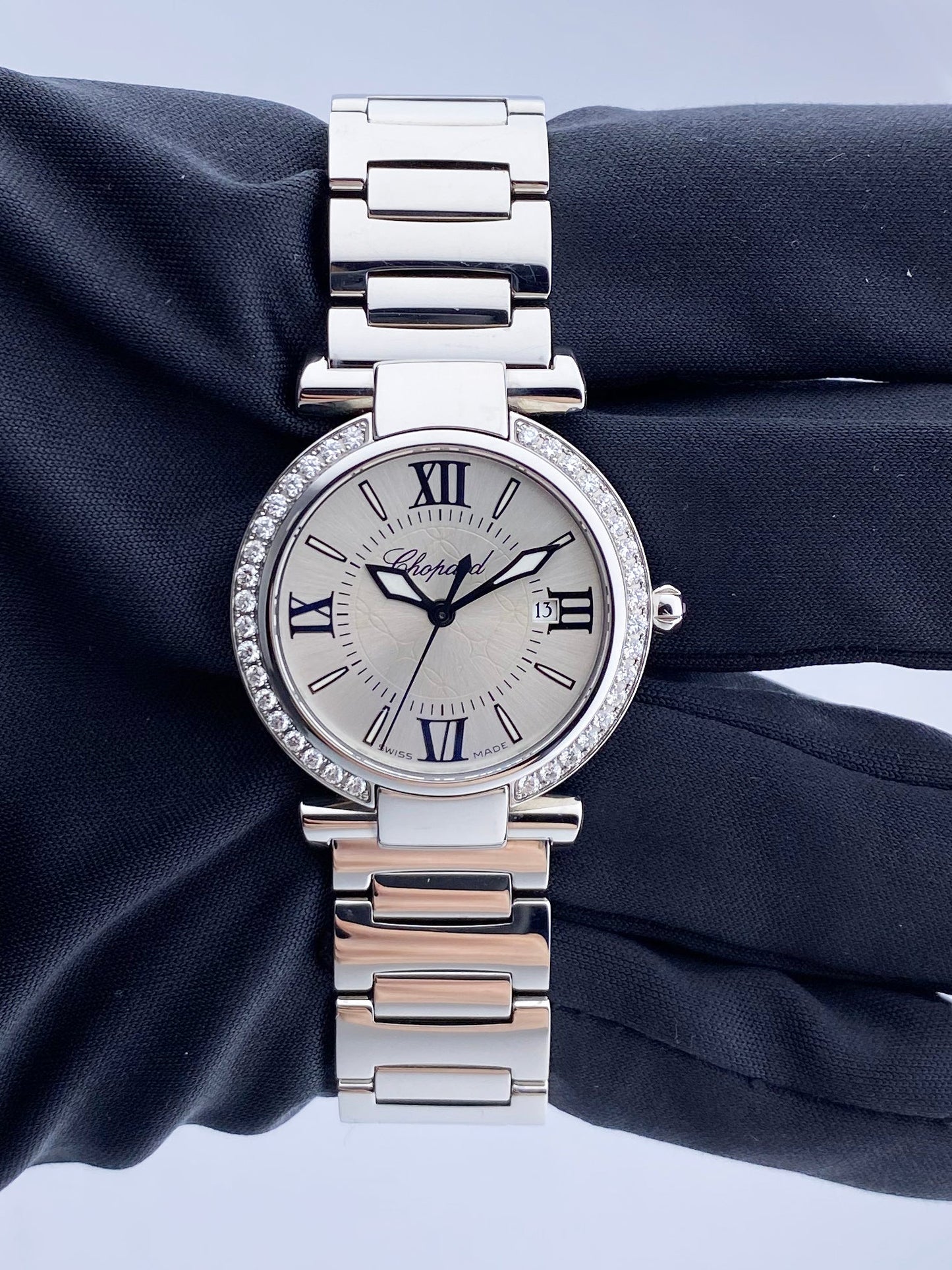 Chopard Imperiale 388541-3004 Diamond Steel Ladies Watch Box & Papers - Wristwatch
