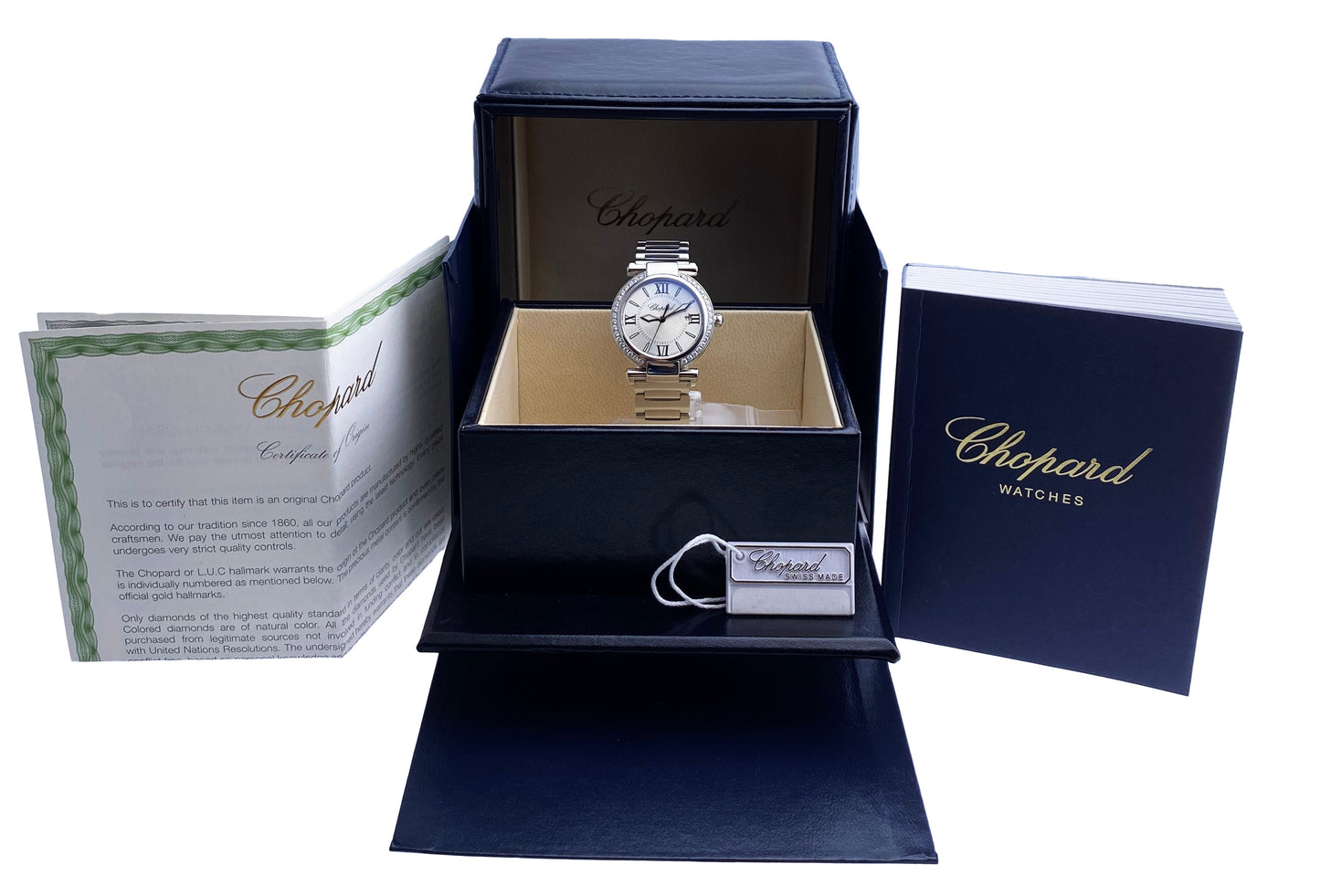 Chopard Imperiale 388541-3004 Diamond Steel Ladies Watch Box & Papers - Wristwatch