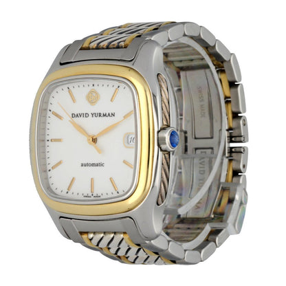David Yurman T301-LS8 Stainless Steel Silver & Yellow Gold Thoroughbred Automatic Watch
