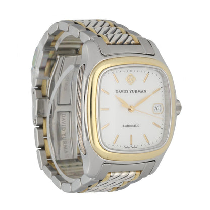 David Yurman T301-LS8 Stainless Steel Silver & Yellow Gold Thoroughbred Automatic Watch