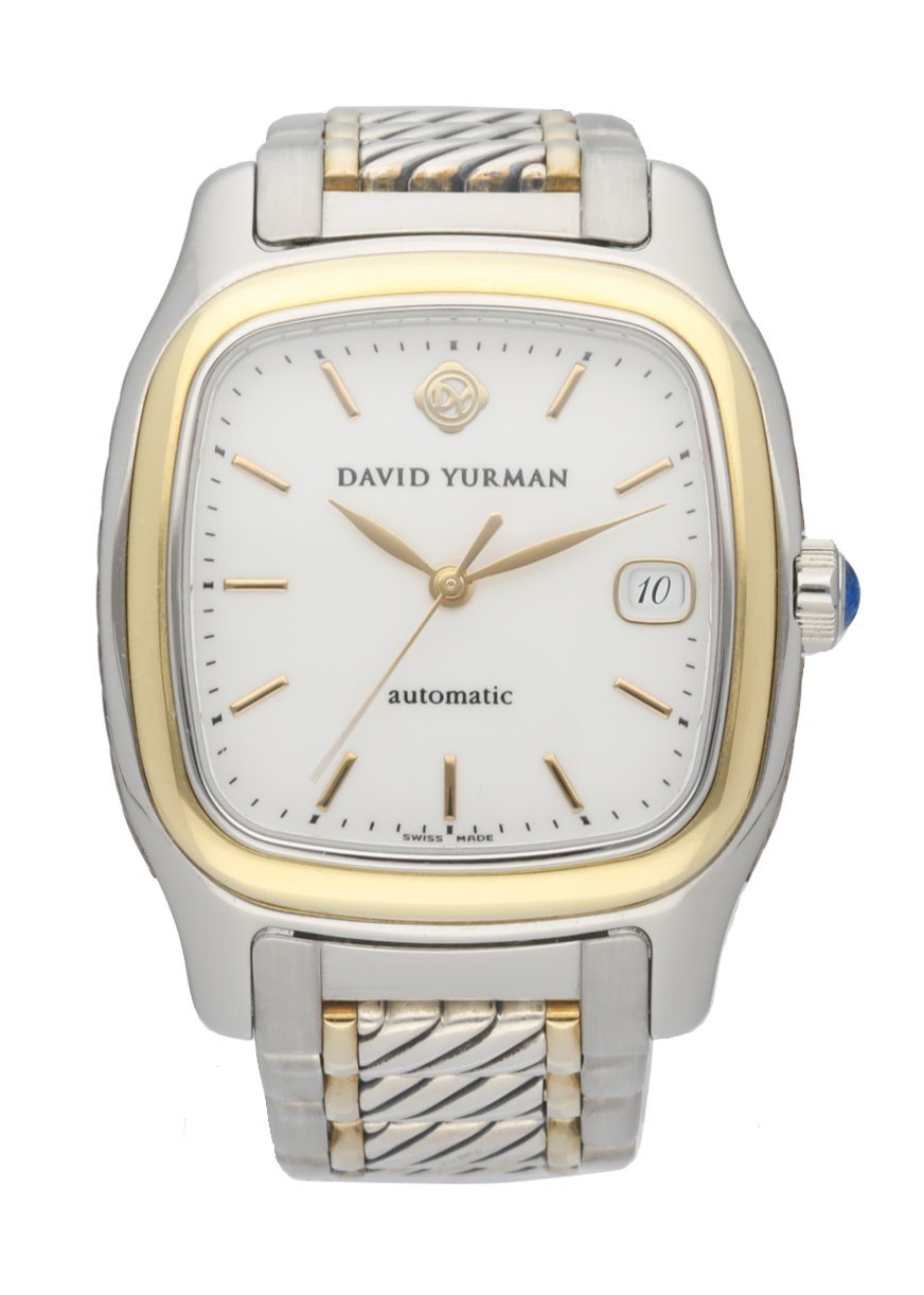 David Yurman T301-LS8 Stainless Steel Silver & Yellow Gold Thoroughbred Automatic Watch
