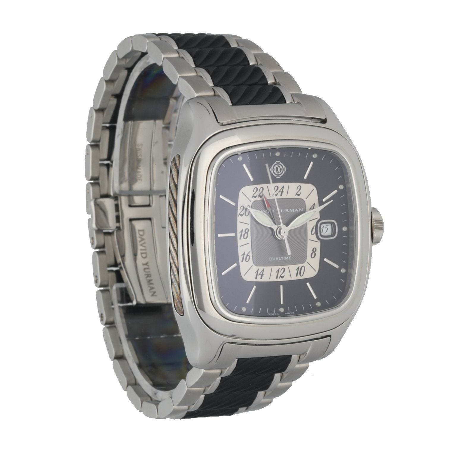 ディオーラム David Yurman T306-DST Thoroughbred Dual Time Automatic – Phigora