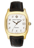 David Yurman Thoroughtbred T301-L88 White Dial 18K Yellow Gold Mens Watch - Watches