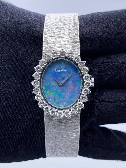Delanear Opal Dial Diamond Bezel Ladies Watch