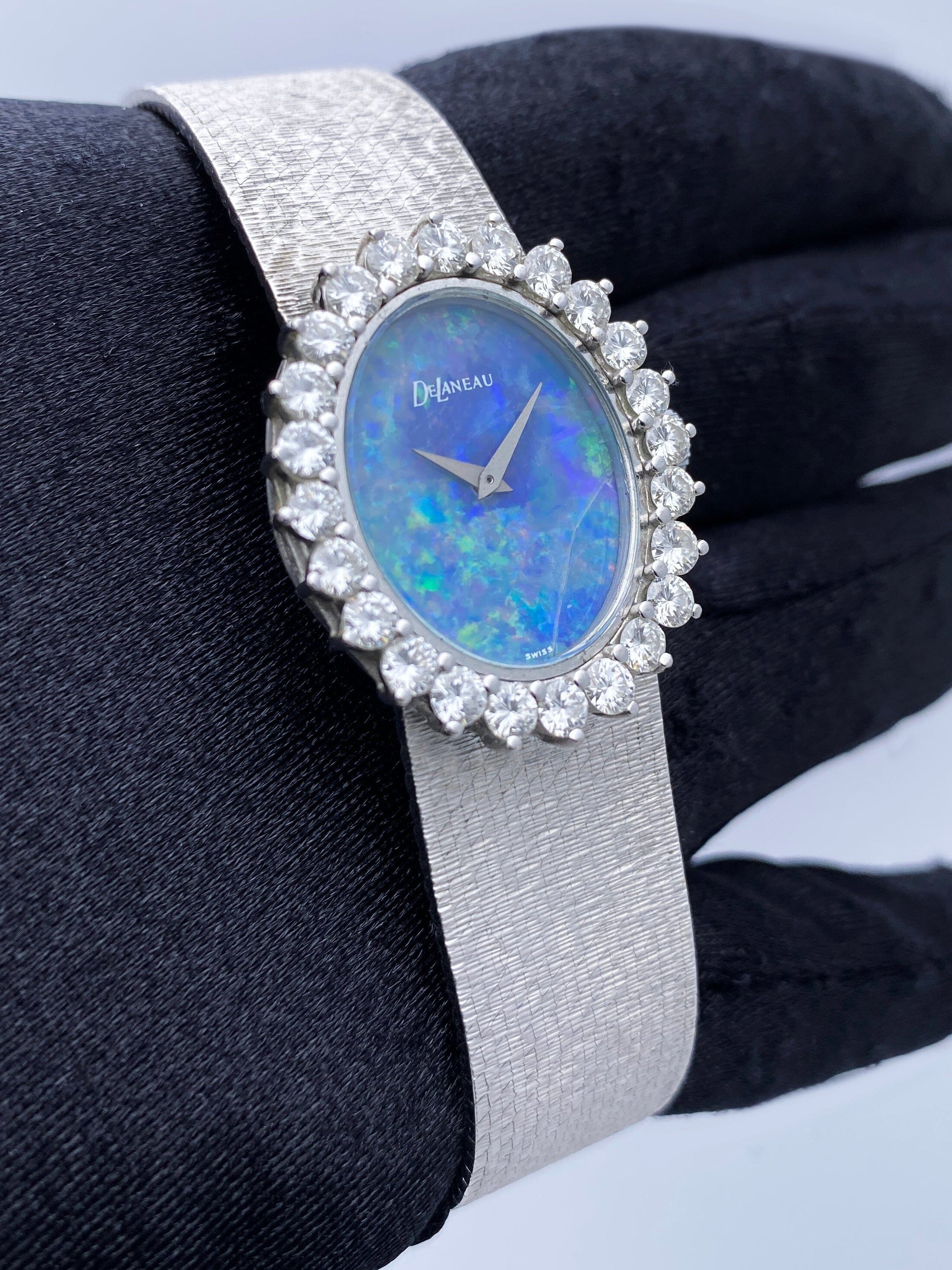 Delanear Opal Dial Diamond Bezel Ladies Watch