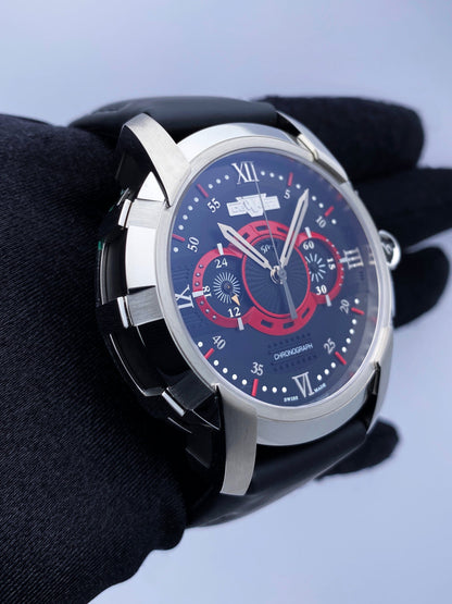 Dewitt Academia FTV.CHR.005.RFB Black & Red Dial Mens Watch Box Papers - Watches