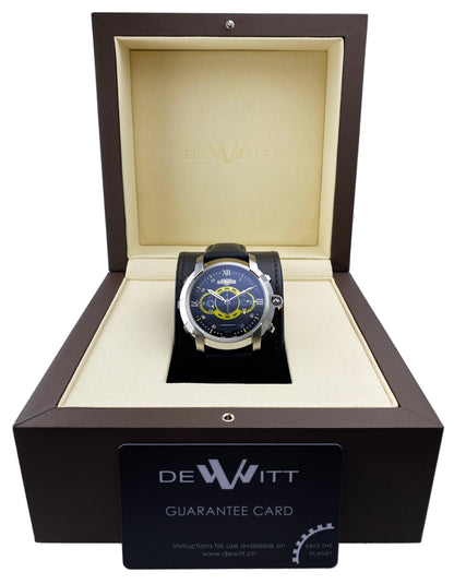 Dewitt Academia FTV.CHR.006.RFB Black & Yellow Dial Mens Watch Box Papers