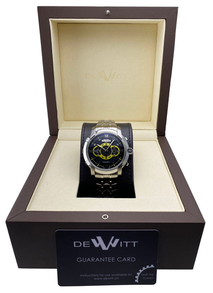 Dewitt Academia FTV.CHR.006.S2 Black & Yellow Dial Mens Watch Box Papers - Watches