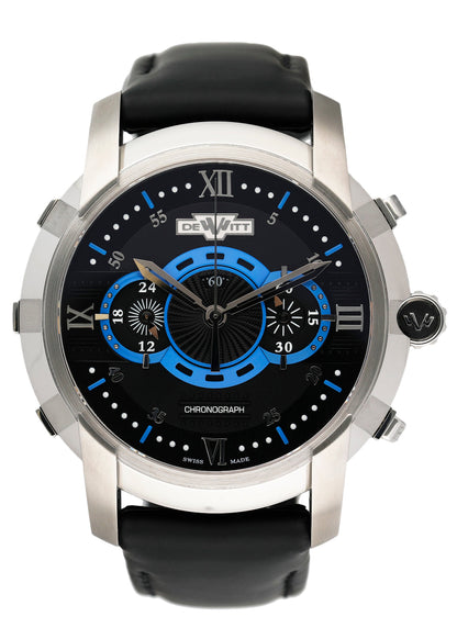 Dewitt Academia FTV.CHR.007.RFB Black Dial Mens Watch Box Papers - Wristwatch