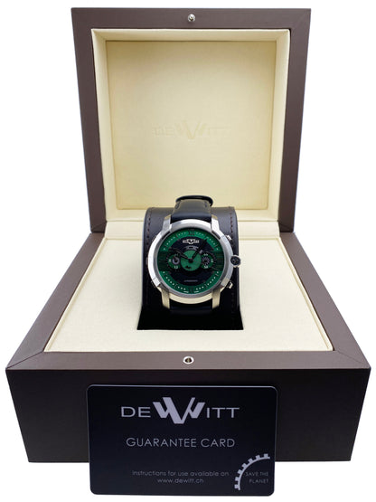 Dewitt Academia FTV.CHR.009.RFB Green Dial Mens Watch Box Papers