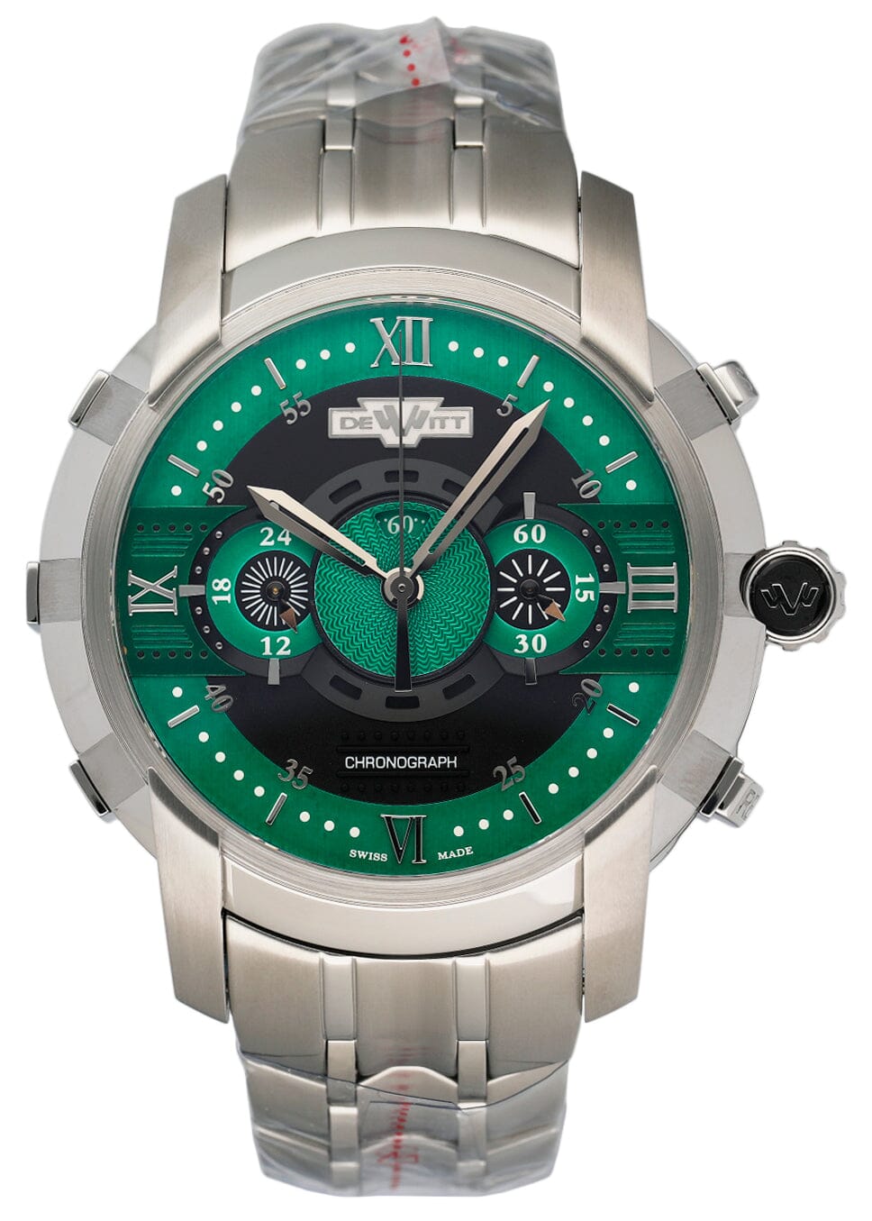 Dewitt Academia FTV.CHR.009.S3 Green Dial Mens Watch Box Papers - Watches