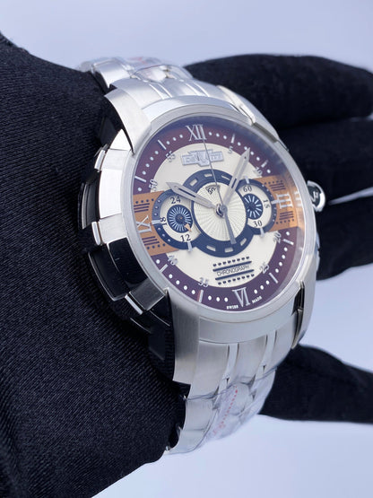 Dewitt Academia FTV.CHR.010.S5 Cream & Burgundy Dial Mens Watch Box Papers - Watches