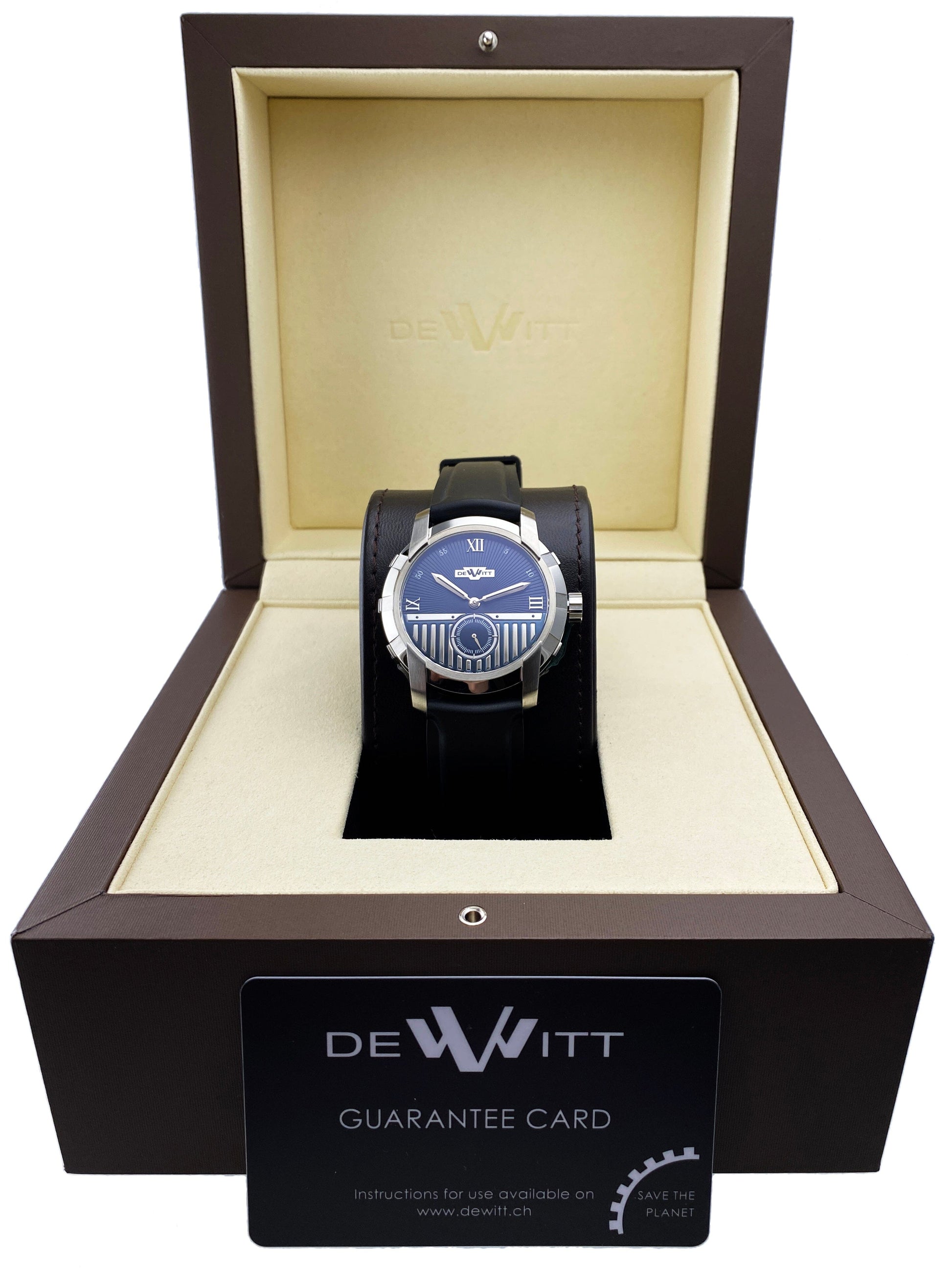 Dewitt Academia FTV.PTS Blue Dial Mens Watch Box Papers - Watches