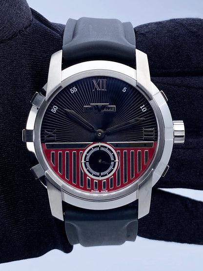 Dewitt Academia FTV.PTS.001.RFB Black & Red Dial Mens Watch Box Papers - Watches
