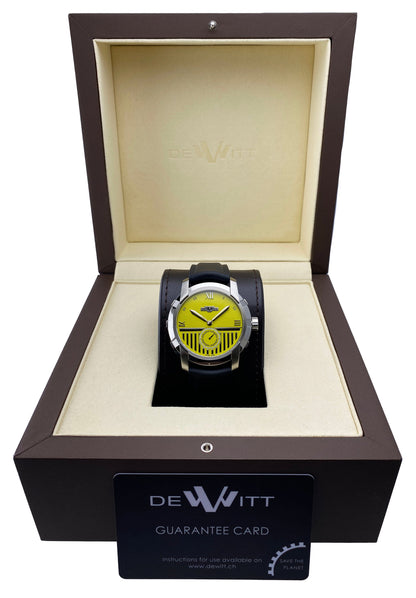 Dewitt Glorious Knight FTV.PTS.006.RPB Yellow Dial Mens Watch Box Papers - Watches