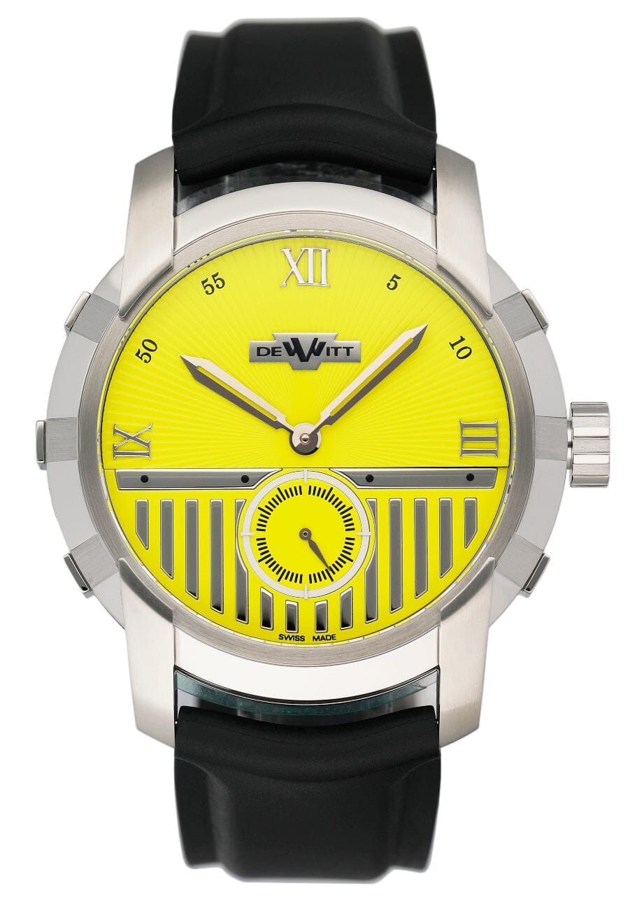 Dewitt Glorious Knight FTV.PTS.006.RPB Yellow Dial Mens Watch Box Papers - Watches