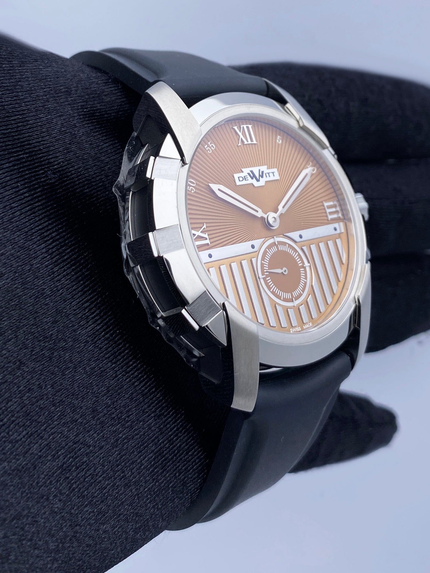 Dewitt Glorious Knight FTV.PTS.010.RPB Brown Dial Mens Watch Box Papers - Watches