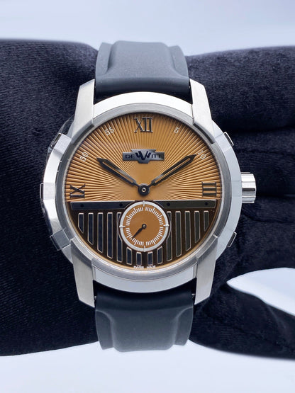 Dewitt Glorious Knight FTV.PTS.010.RPB Brown Dial Mens Watch Box Papers - Watches