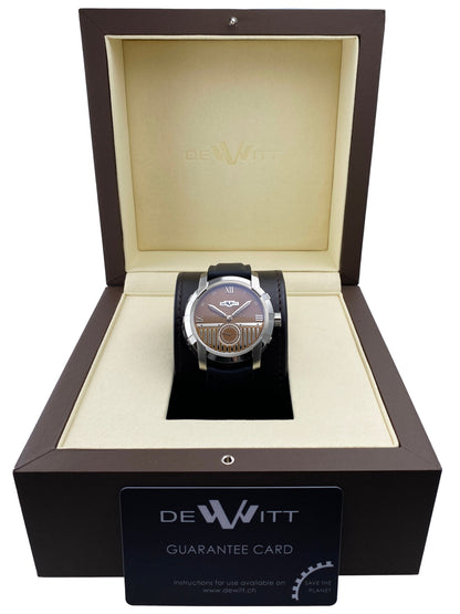 Dewitt Glorious Knight FTV.PTS.010.RPB Brown Dial Mens Watch Box Papers - Watches