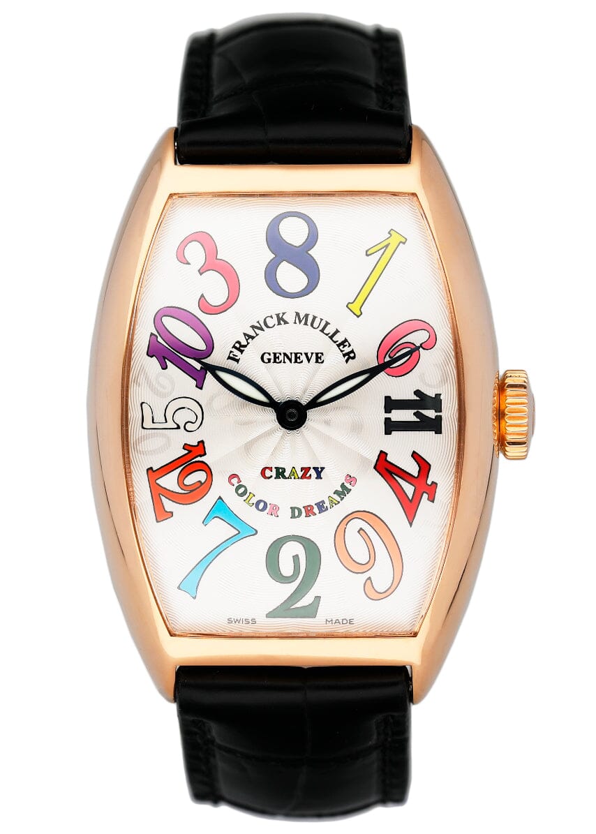 Franck Muller Crazy Hours 5850 CH 18K Rose Gold Mens Watch Box Papers