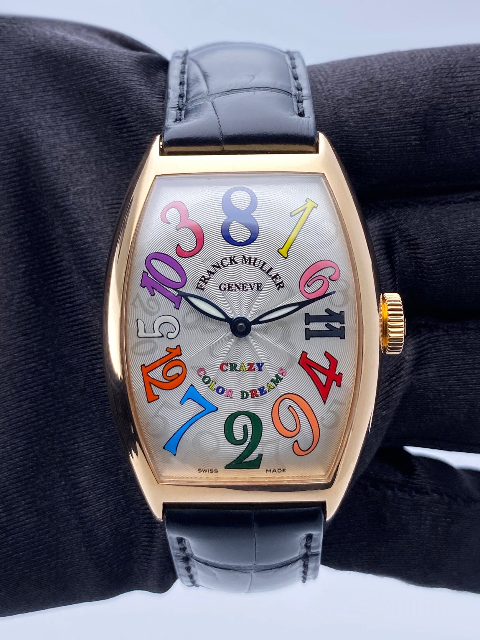 Franck Muller Crazy Hours 5850 CH 18K Rose Gold Mens Watch Box Papers