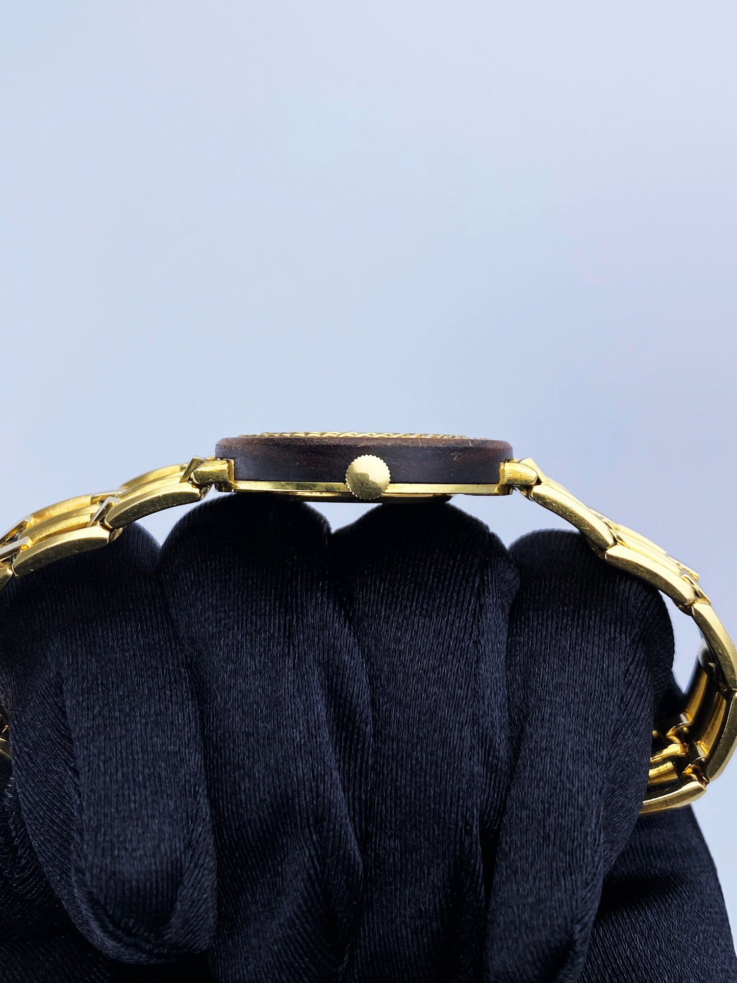 Gérald Genta Mouawad Wood Bezel 18K Yellow Gold Watch