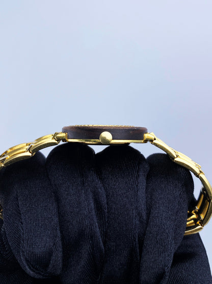 Gérald Genta Mouawad Wood Bezel 18K Yellow Gold Watch