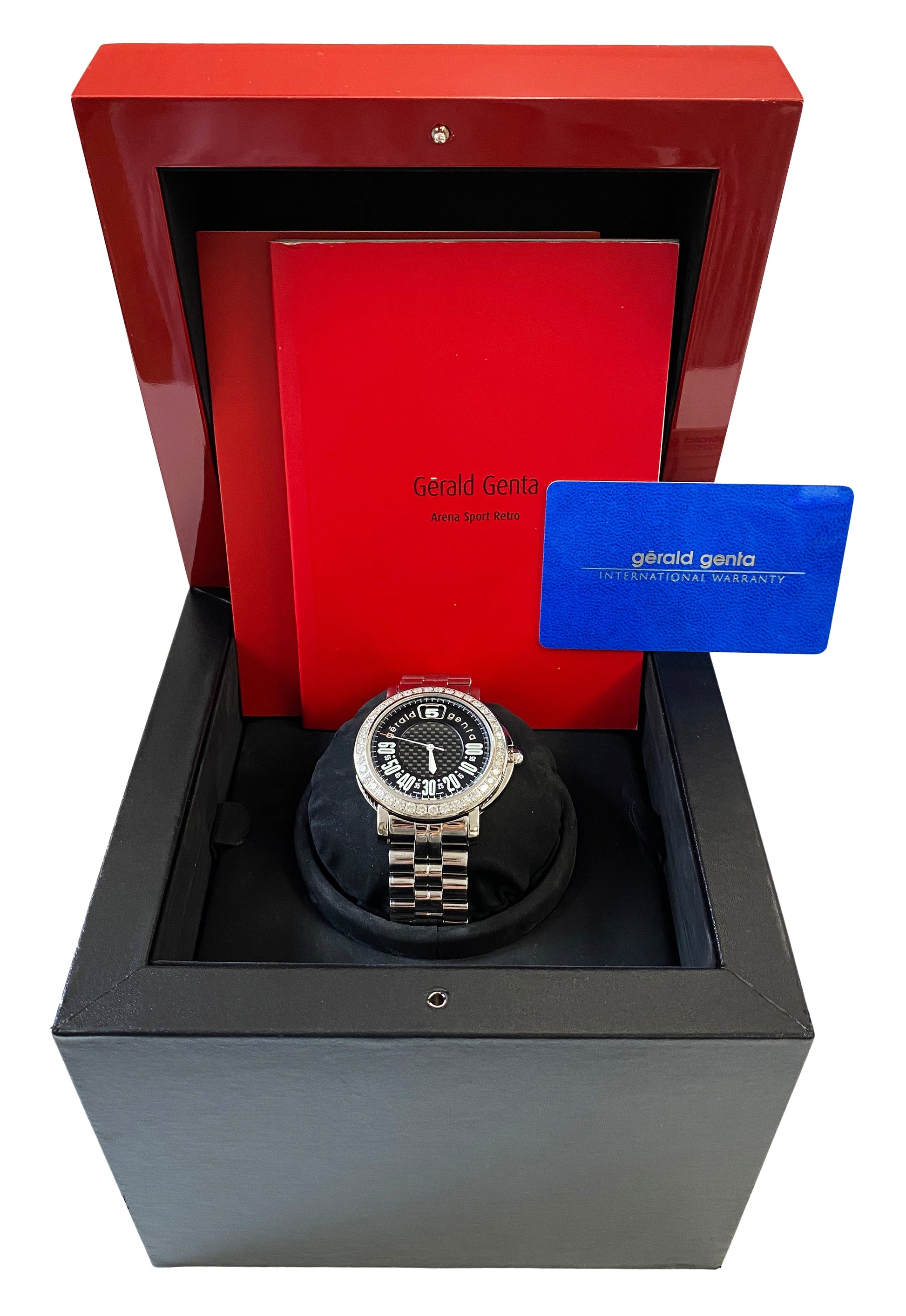 Gérald Genta Retro Sport RSP.X.10 Diamonds Dial Mens Watch Box Papers
