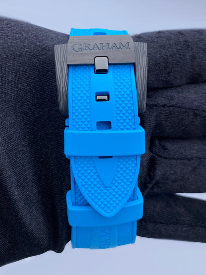 Graham Chronofighter Oversize Superlight Carbon Blue Mens Watch Box Papers