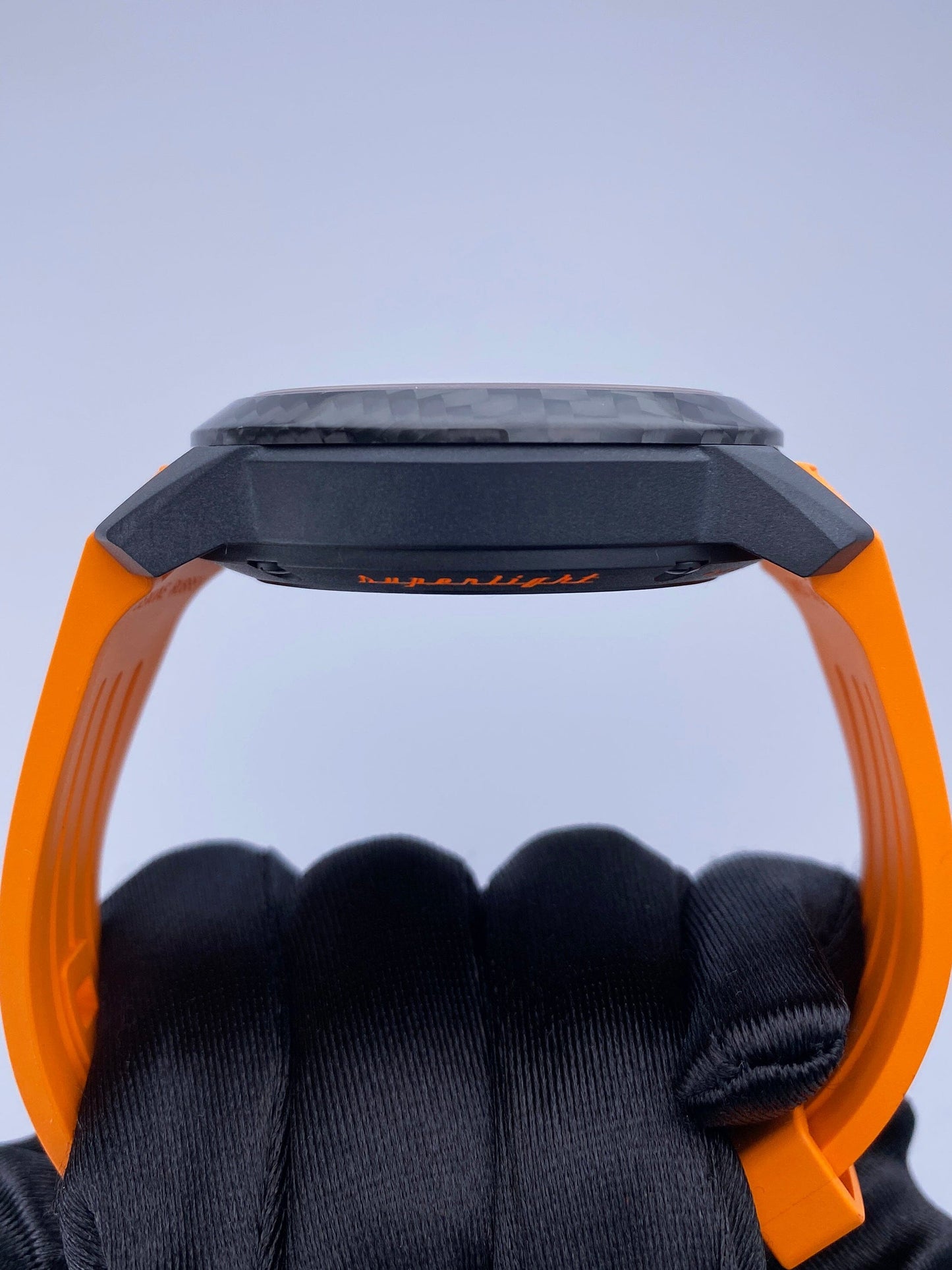 New Graham Chronofighter Oversize Superlight Carbon Orange Mens Watch Box Papers - Wristwatch
