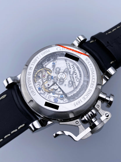 Graham Chronofighter Vintage Gold Emergency "Green Edition" Watch Box Papers