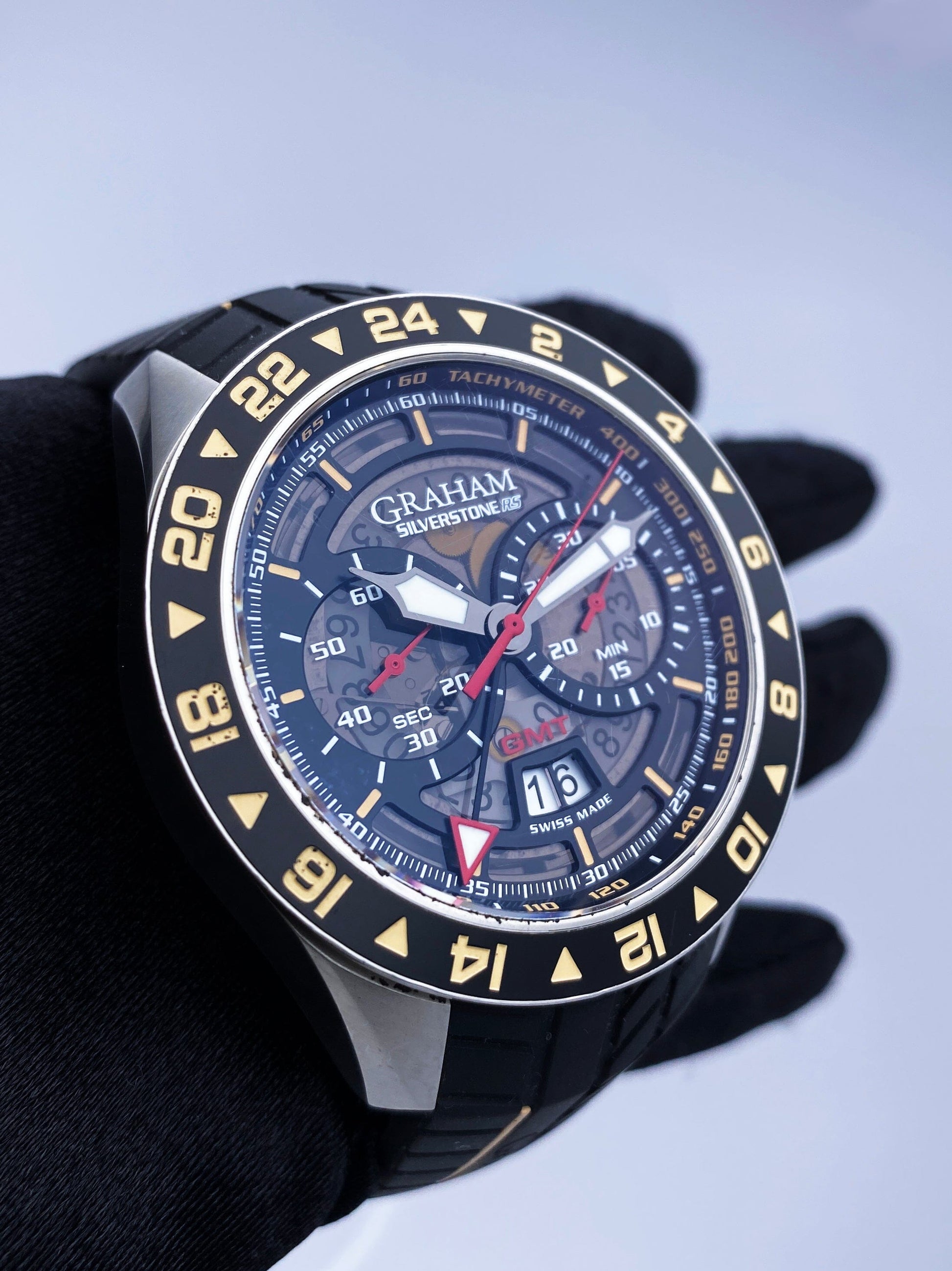 Graham Silverstone RS 2STDC.B08A.L119F GMT Chronograph Mens Watch - Virtual