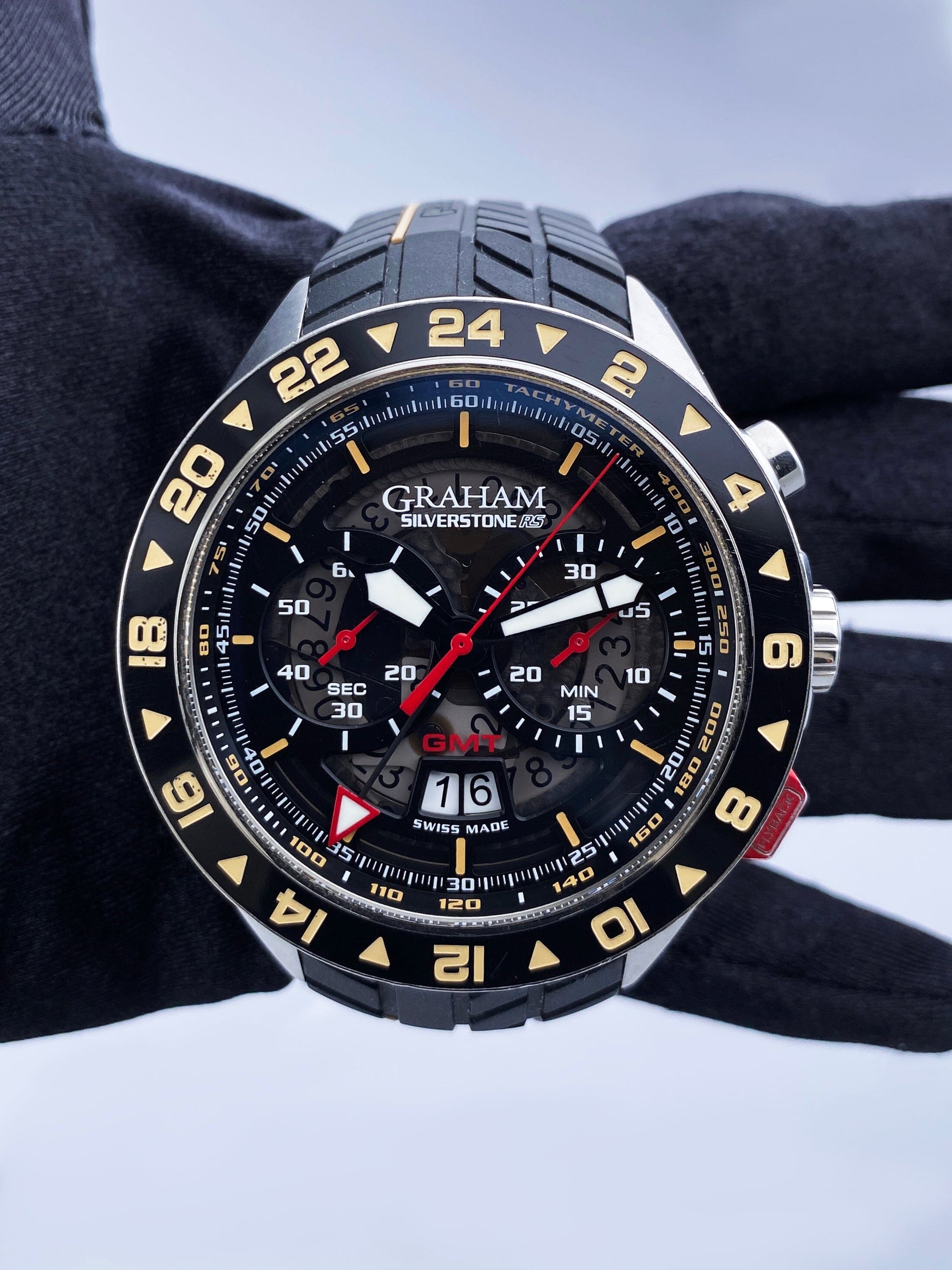Graham Silverstone RS 2STDC.B08A.L119F GMT Chronograph Mens Watch - Virtual