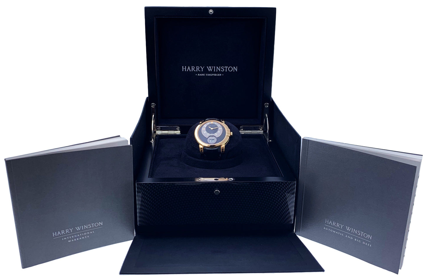 Harry Winston Midnight Big Date 450/MABD4ZRL.K 18K Rose Gold Box Papers - Wristwatch