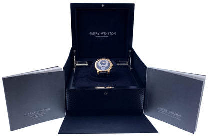 Harry Winston Midnight Big Date 450/MABD4ZRL.K 18K Rose Gold Box Papers - Wristwatch