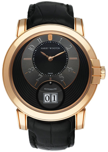 Harry Winston Midnight Big Date 450/MABD4ZRL.K 18K Rose Gold Box Papers - Wristwatch