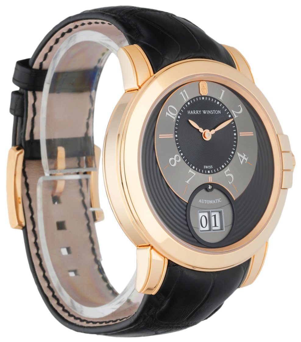 Harry Winston Midnight Big Date 450/MABD4ZRL.K 18K Rose Gold Box Papers - Wristwatch