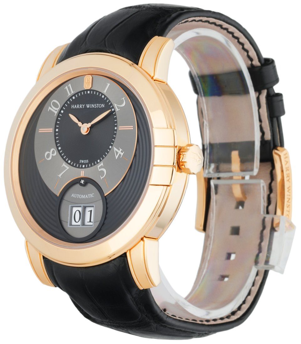 Harry Winston Midnight Big Date 450/MABD4ZRL.K 18K Rose Gold Box Papers - Wristwatch
