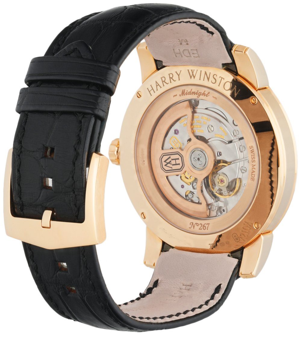 Harry Winston Midnight Big Date 450/MABD4ZRL.K 18K Rose Gold Box Papers - Wristwatch