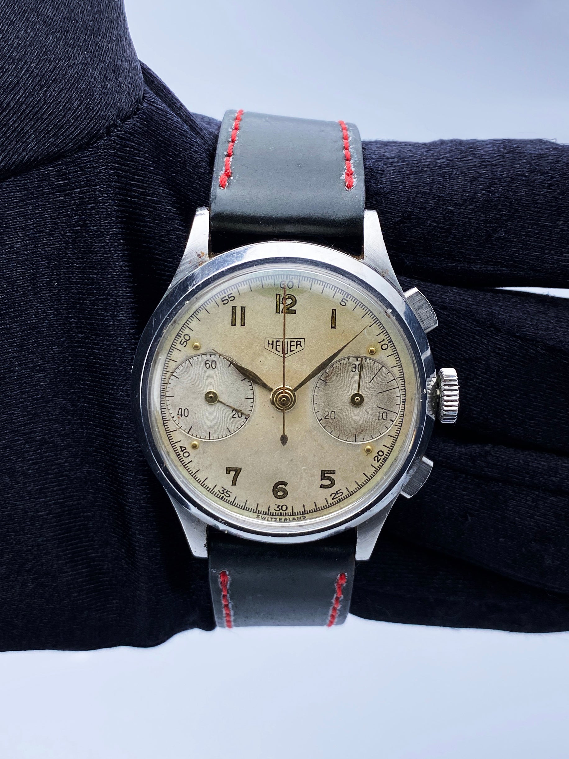 Heuer Vintage 1940s Chronograph Mens Watch