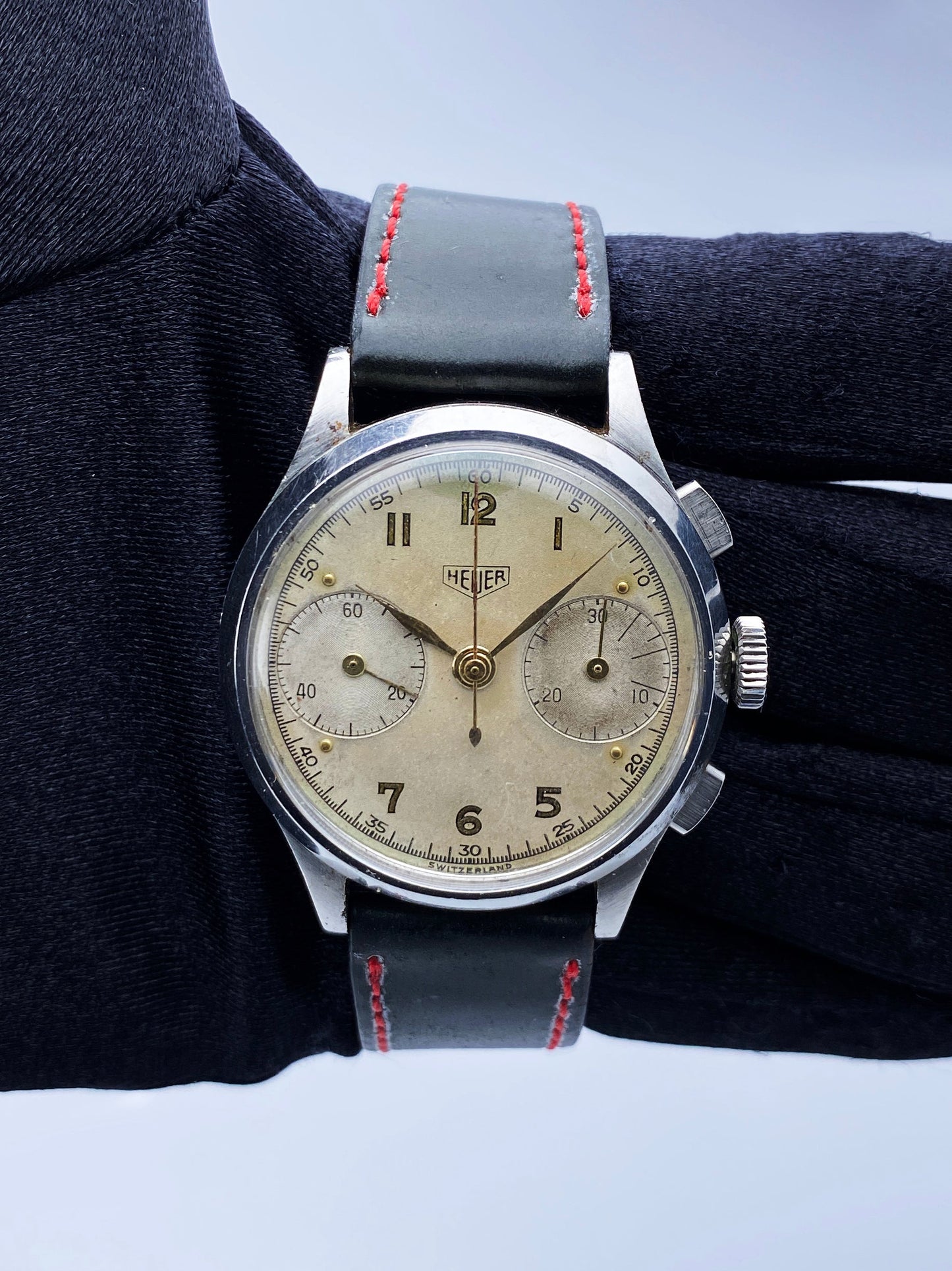 Heuer Vintage 1940s Chronograph Mens Watch
