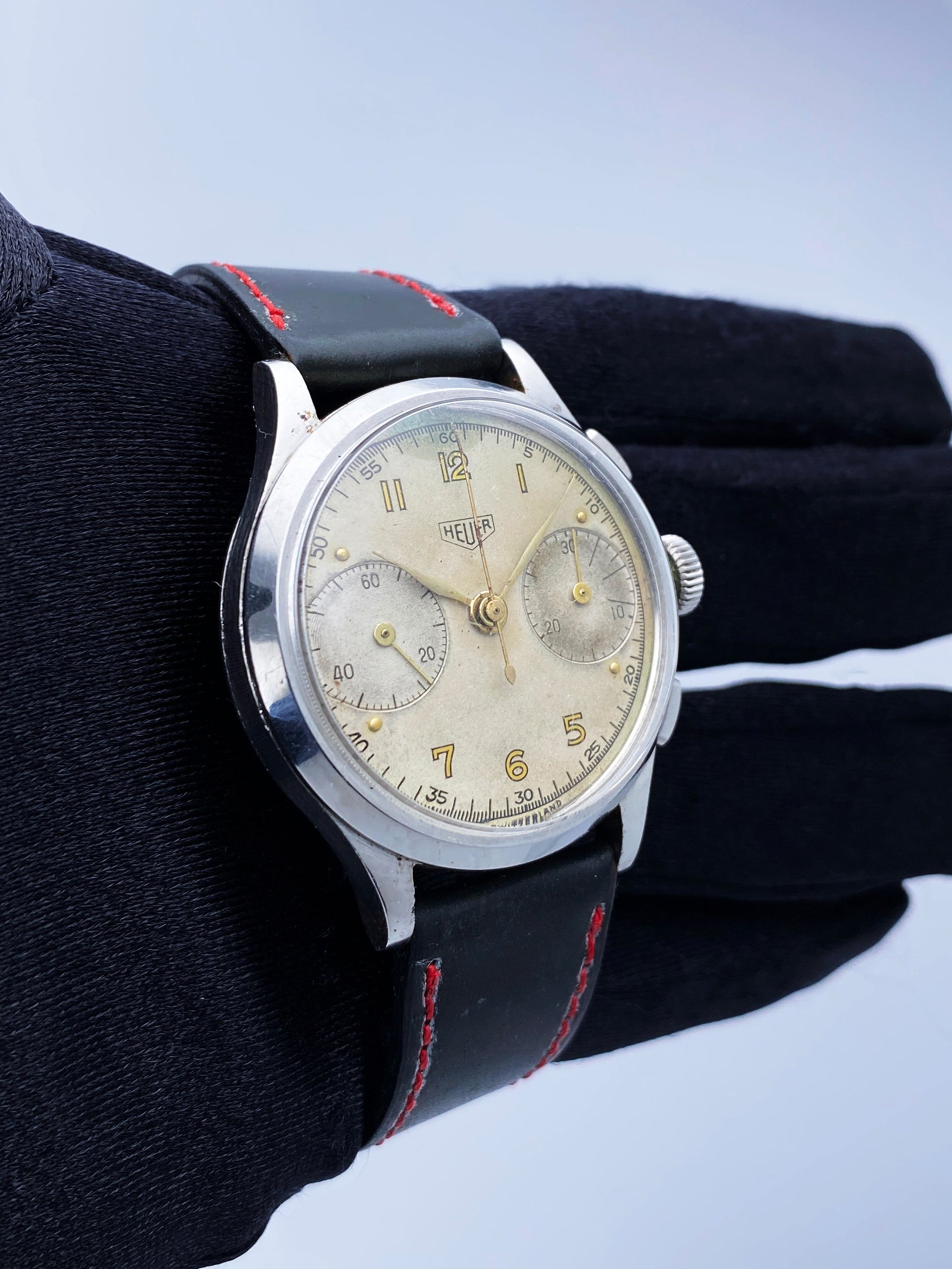Heuer Vintage 1940s Chronograph Mens Watch