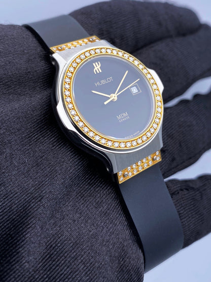 Hublot M D 1391.2.054 Diamond Dial Two Tone Ladies Watch - Watches